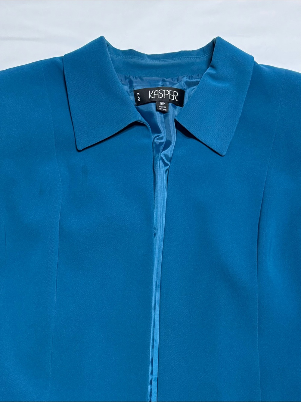 Kasper Women's Teal Jacket with Classic Collar 16p